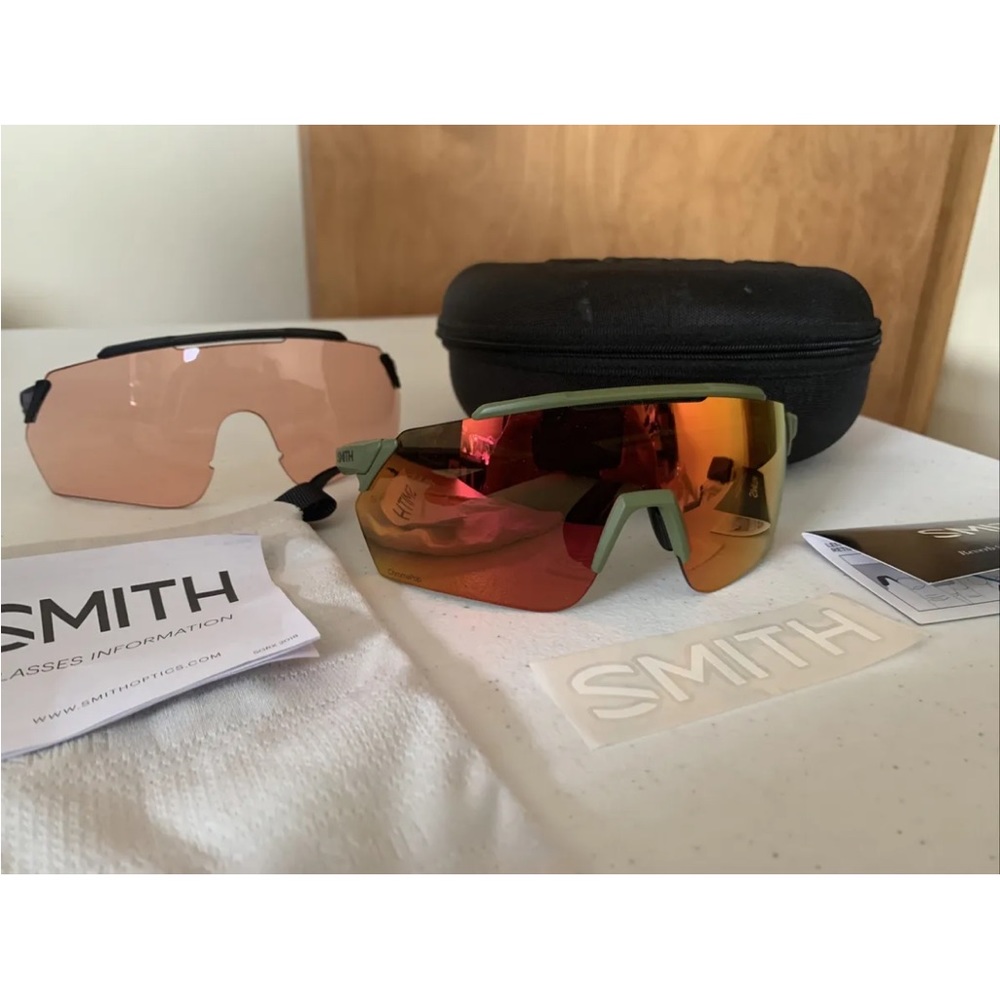 Smith Optics Ruckus sunglasses Chromapop red mirror cycling
